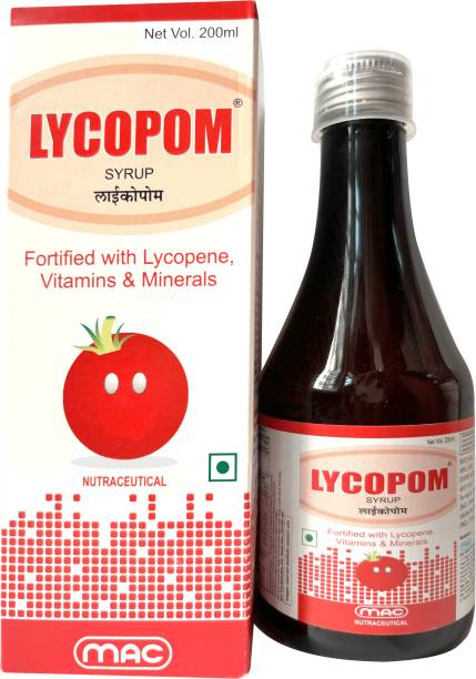 LYCOPOM Lycopene Vitamins and Minerals Syrup | Boosts Immunity & Bone Health