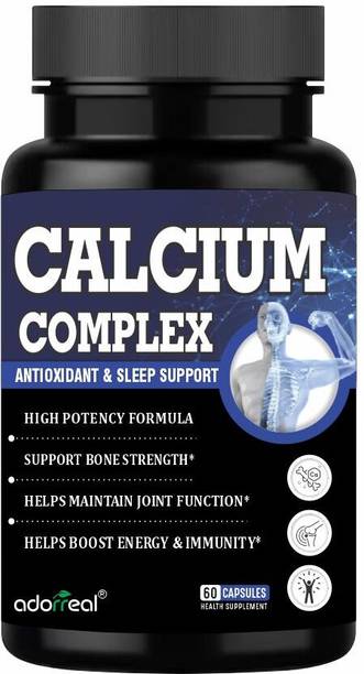 Adorreal Herbal Supplement: Calcium Complex with Magnesium, Vitamin D3, K2,B12 and Zinc