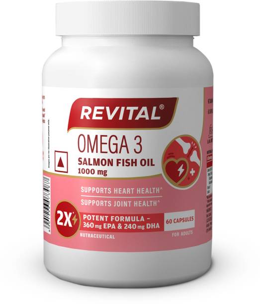 Revital Omega 3 Salmon Fish Oil |1000mg |Triglyceride Form|Supports Heart & Joint Health