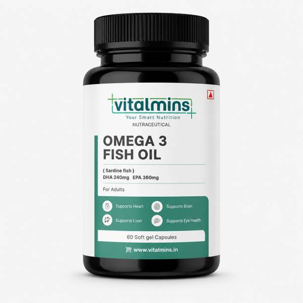 Vitalmins Omega 3 Fish Oil, EPA 360mg & DHA 240mg, Sardine Source