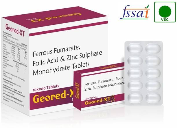 GEORED XT Iron with zinc & Vitamin B9 (Folic Acid) Supplement