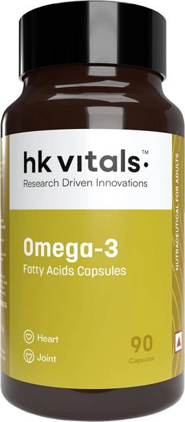 HEALTHKART HK Vitals Omega 3, 1000mg Fish Oil with 180mg EPA & 120mg DHA, for Joints Health