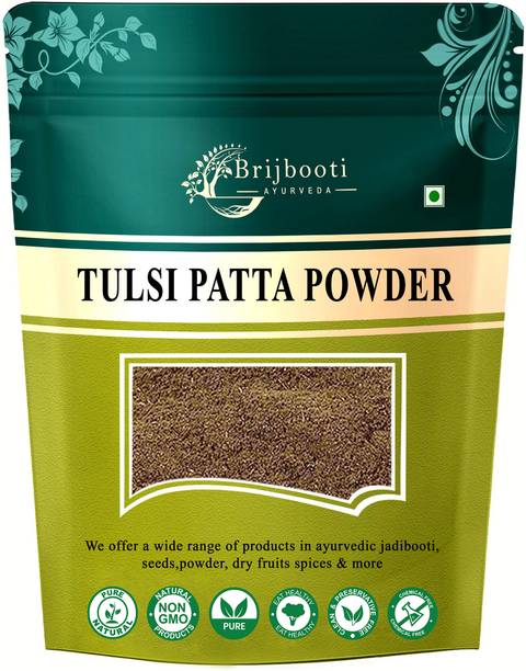 BrijBooti Organic Tulsi Powder – 100% Pure Basil Leaf Powder for Immunity,Skin & Hair Care