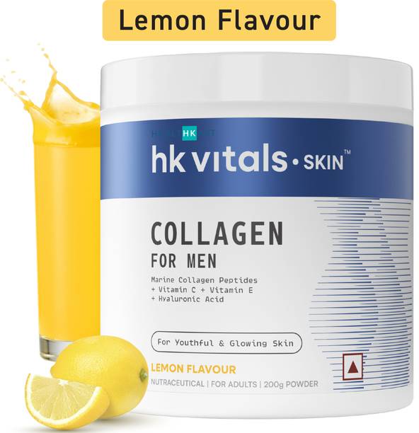 HEALTHKART hk vitals Marine Collagen for Men Supplement with Biotin, Lemon