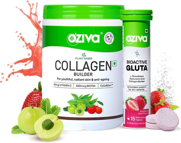 OZiva Gluta Fizzy To Reduce Pigmentation & Collagen (Tangy Amla) Bright Youthful Skin