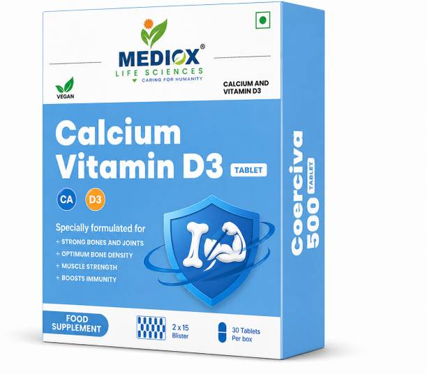 MEDIOX Coerciva 500 Calcium + D3 Tablet for Bones and Immunity