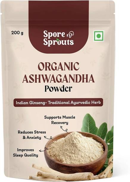 SPORENSPROUTS Natural Ashwagandha Powder, Boosts Immunity, Support sleep, Postworkout recovery