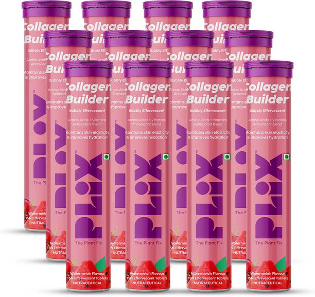 The Plant Fix Plix Collagen Builder Effervescent For Improved Skin Elasticity & Anti-Ageing