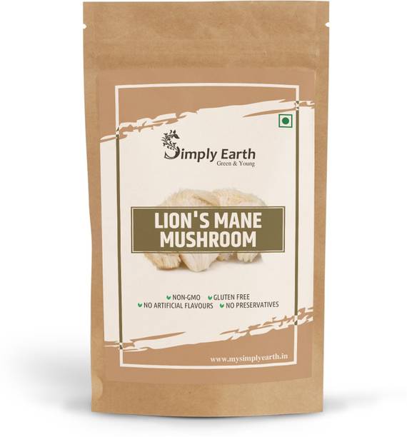 Simply earth Lion's Mane Mushroom Extract Powder 10:1, Improves Memory, Focus, Clarity | 60gm
