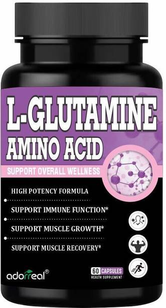 Adorreal L-Glutamine 500mg Capsules | Amino Acid Supplement for Muscle Recovery