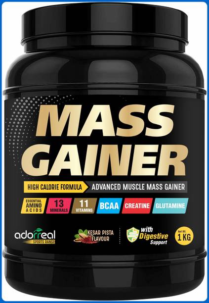 Adorreal Herbal Supplement: Mass Gainer Whey Protein Powder High Calories Formula with V