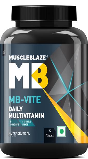 MUSCLEBLAZE MB-Vite Multivitamin, 25 Vitamins & Minerals, 100% RDA of Immunity Boosters