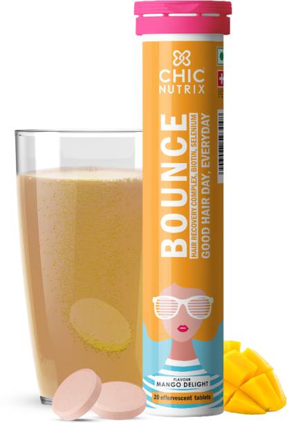 Chicnutrix Bounce Biotin for Hair Growth with Selenium & Amino Acids - Mango Flavor