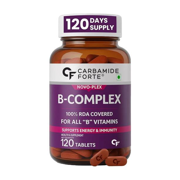 CARBAMIDE FORTE Vitamin B Complex tablets | B1, B2, B3, B5, B6, B9, Biotin & Vitamin B12 Tablets