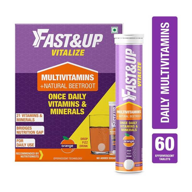 FAST&UP Vitalize Multivitamin For Men & Women-21 Vital Vitamins&Minerals For Daily Health