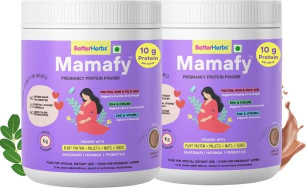 better herbs Mamafy Mother's Nutritional Pregnancy Powder | 10g Protein | Chocolate Flavour