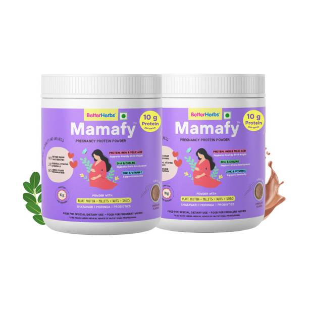 better herbs Mamafy Mother's Nutritional Pregnancy Powder | 10g Protein | Chocolate Flavour