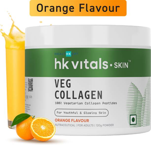 HEALTHKART HK Vitals Skin Radiance Veg Collagen Powder, Vegetarian Supplement, Orange