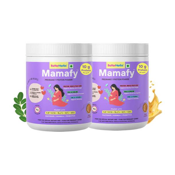 better herbs Mamafy Mother's Nutritional Pregnancy Powder | 10g Protein | Kesar Flavour