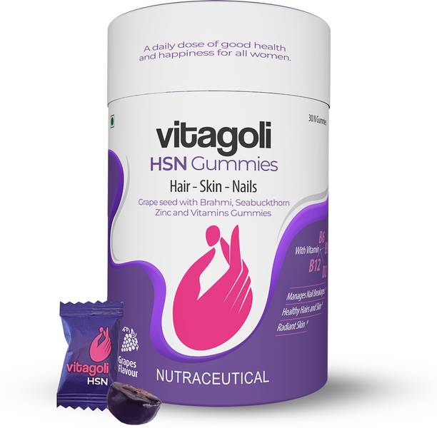 vitagoli 10000 mcg Biotin Gummies for Women |Hair, Skin & Nails |Sugar-Free|Vitamins|Zinc