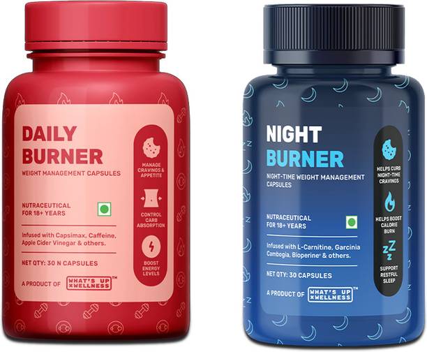 What's Up Wellness What’s Up Wellness Daily + Night Burner Combo | Burn Fat Day & Night |