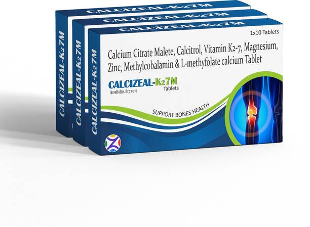 Zeal Pharmacure Calcizeal-K27M Tab_Pack of 3