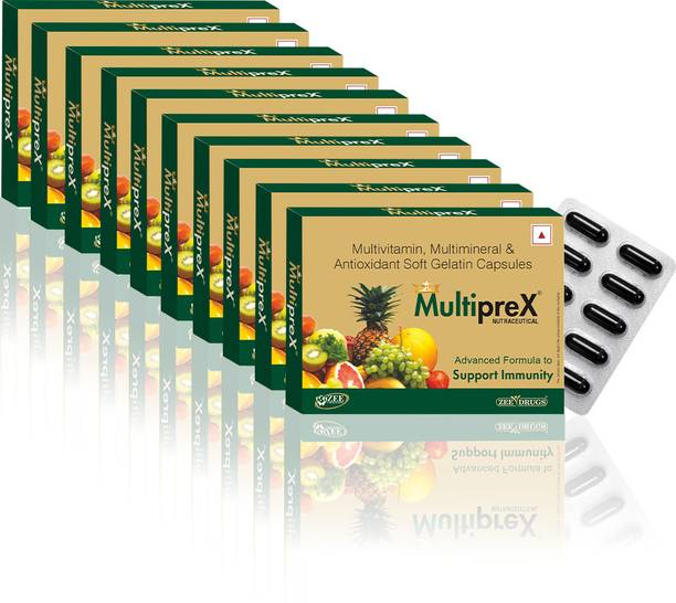 Multiprex Multivitamin & Multimineral Capsules Boost Overall Wellness-Pack of 10