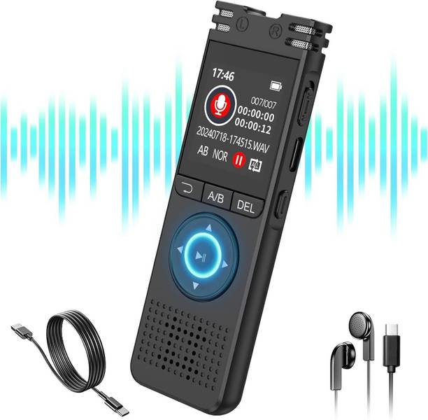 CASON 32GB Voice Recorder Device with AI Noise Reduction & Mp3 Player With Earphones, 32 GB Voice Recorder