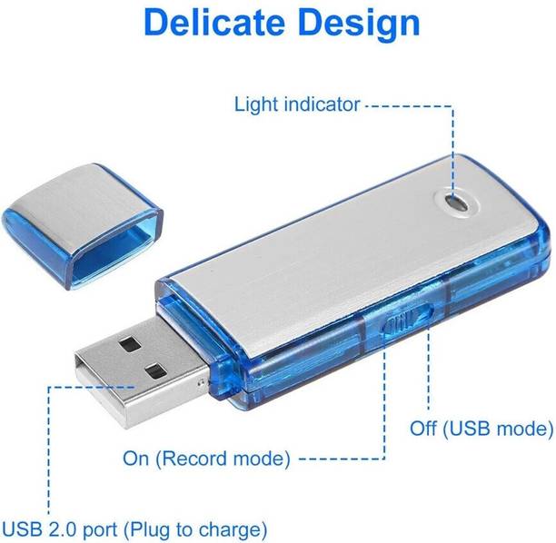 FREDI HD PLUS USB Voice Recorder 8GB Storage in-Built Small Sized Poratble Recorder 8 GB Voice Recorder