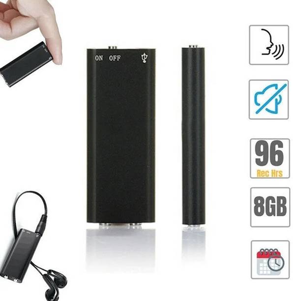 SIOVS Smallest Mini Clip USB pen 8GB Audio Voice Recorder Mp3 Player Meeting Records 8 GB Voice Recorder