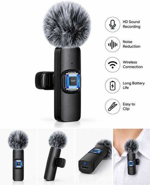 Friends impex Dual Wireless Microphone for Podcast, Vlogging, YouTube, Live Streaming, NA Voice Recorder