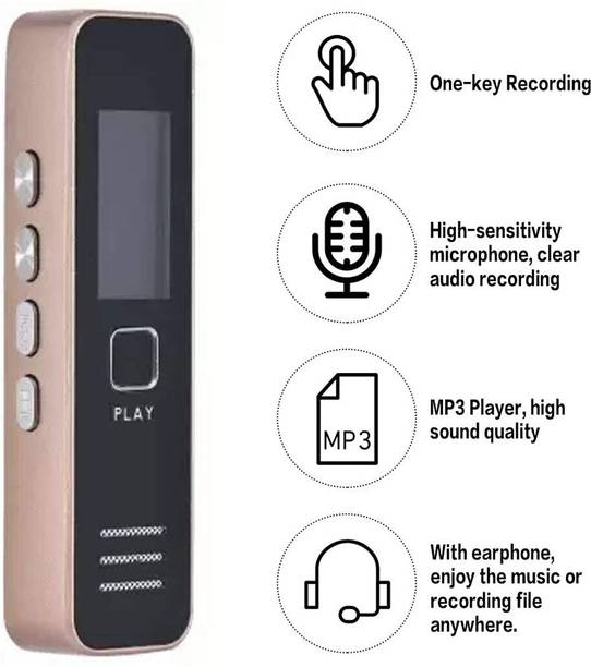 favone Digital Voice Recorder 4K Audio Recording,MP3 players mini spy device 256 MB NA Voice Recorder