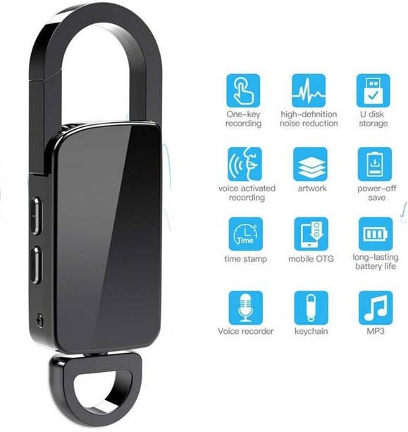 SIOVS Hidden Audio Recording Spy Voice Recorder 4K Digital Voice Activated Portable 8 GB Voice Recorder