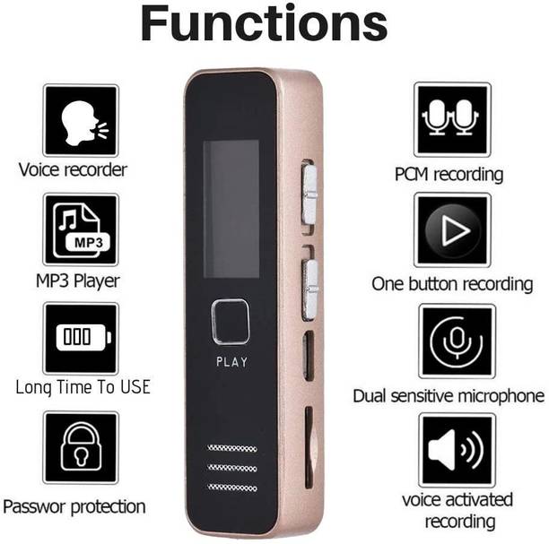 SKY HUB Digital Mini Voice Recorder Voice Activated, Builtin Speaker Support 32 GB Voice Recorder