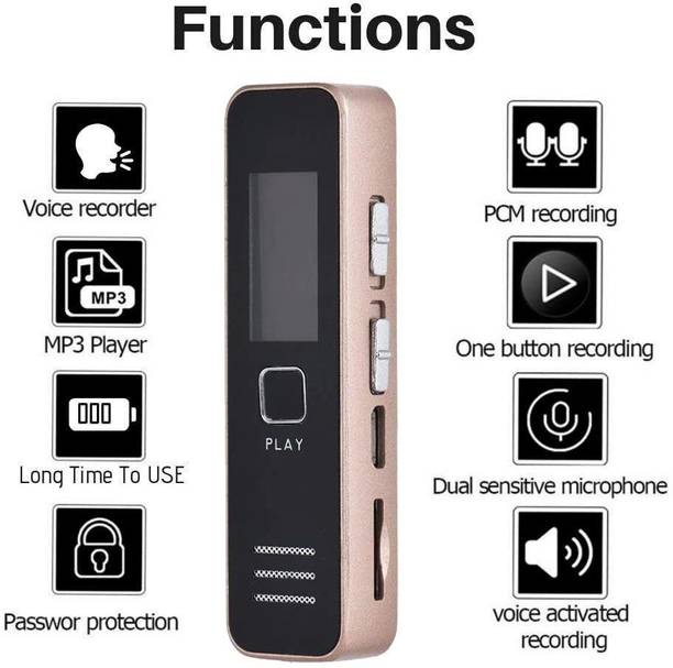 SKY HUB Digital Mini Voice Recorder Voice Activated, Builtin Speaker Support 32 GB Voice Recorder