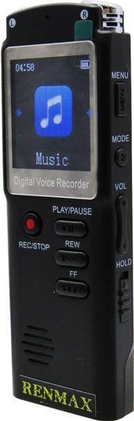 RENMAX 8GB Rechargeable Digital Voice Recorder MP3 Player with Collar Mic 8 GB Voice Recorder