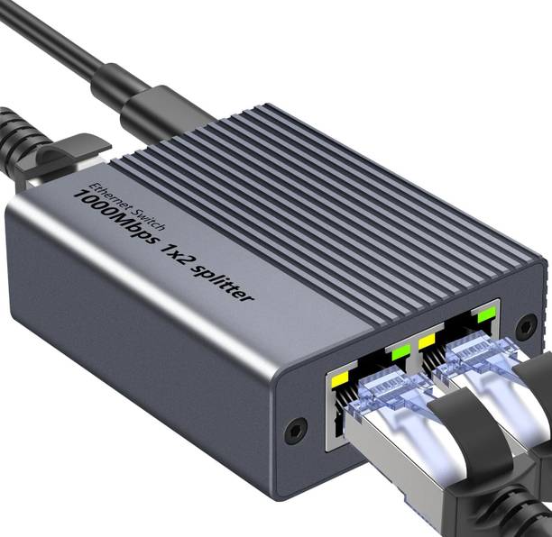 Tobo Gigabit Ethernet Splitter 1 to 2 1000Mbps High Speed Internet,LAN,Cable TD-1465H VOIP Adapter