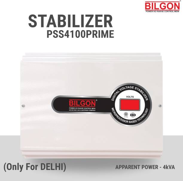 BILGON PSS4100 Automatic Voltage Auto Start Digital Display Wall Mounted AC Voltage Stabilizer (Only For Delhi)