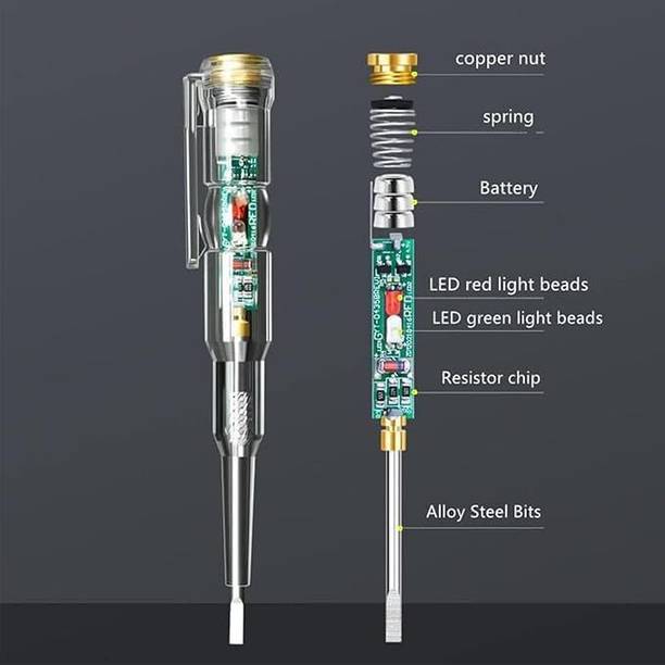 HOME N TECH High-Brightness Intelligent Voltage Tester Pen Vehicle Tool Kit