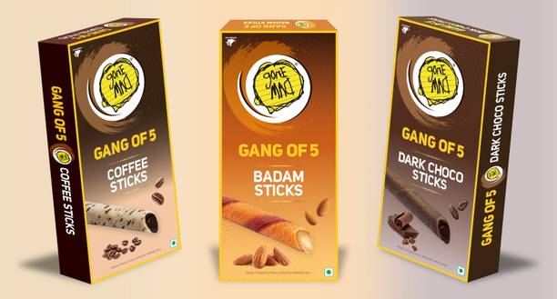 Gone Mad Badam, Coffee & Dark Choco Sticks Wafer Rolls