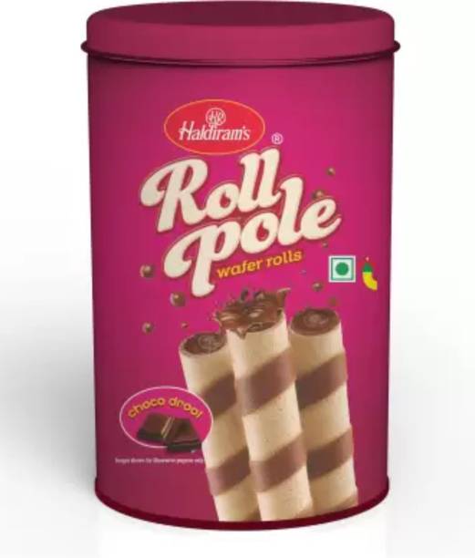 Haldiram's Wafer Roll Choco Drool | Roll Pole | Wafer Roll Sticks | Smooth Crunchy Snacks Wafers