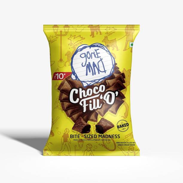 Gone Mad Choco Fillo, Crispy & Creamy Chocolate Filled Snack Wafer Rolls