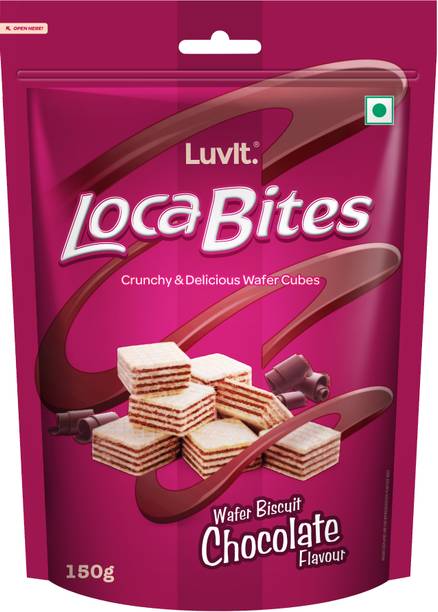LuvIt Loca Bites Wafer Cubes | Crunchy & Delicious Treat | Perfect Anytime Snack | Wafers