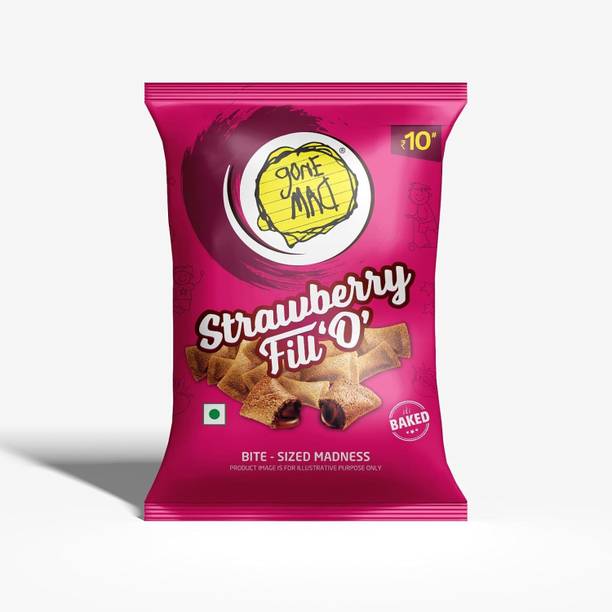 Gone Mad Fillo, Crispy & Creamy Strawberry Filled Snack, Wafer Rolls