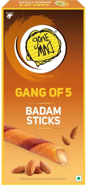 Gone Mad Gang of 5 Premium Badam Sticks pack of 3 Wafer Rolls