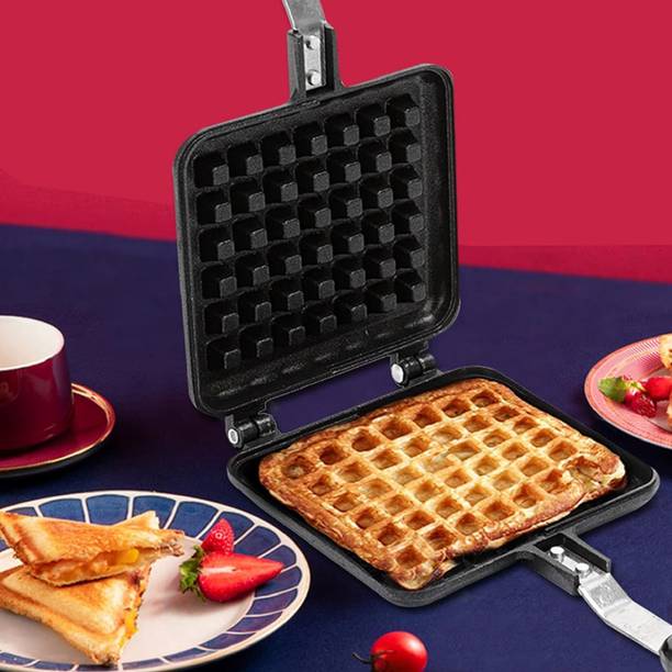 Masox Store Non Stick Gas Stove Waffle Maker Die Cast Aluminium Pan, Perfect Crispy Waffles Waffle Maker