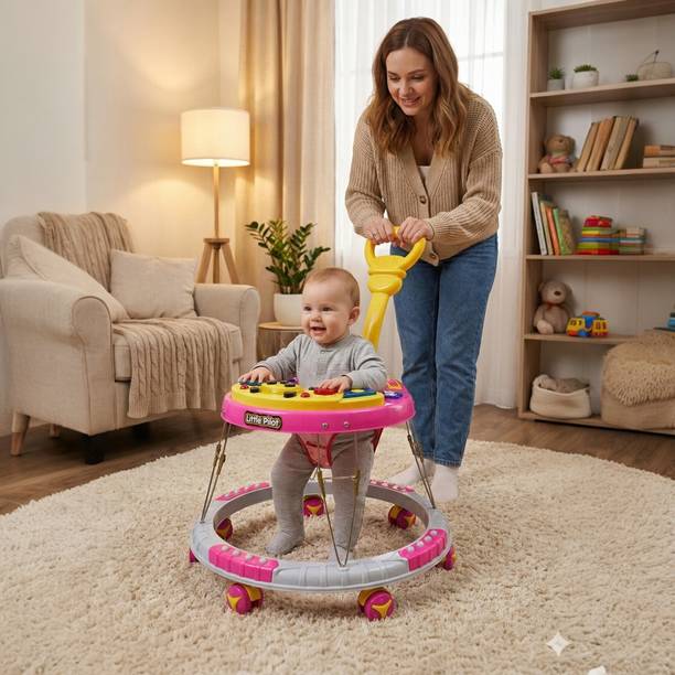 Little Pilot Musical Activity Walker With Parent Rod