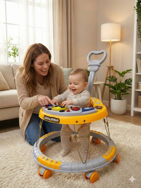 Little Pilot Musical Activity Walker With Parent Rod