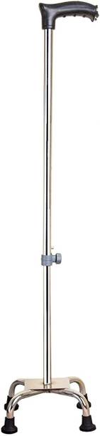 FuelWood Iron 4-Leg Quadpod Walking Stick/Cane for Old/Handicapped People Ultra Strong/Highly Durable/Light Weight and Extendable up to 11 inches Walking Stick