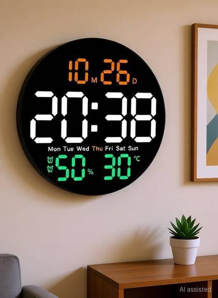SZELAM Digital 25.5 cm X 25.5 cm Wall Clock